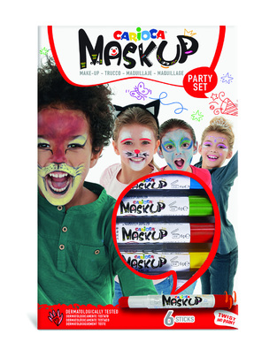 CARIOCA MASK UP PARTY SET ΣΕΤ ΚΗΡΟΜΠΟΓΙΕΣ ΓΙΑ ΜΑΚΙΓΙΑΖ ΠΡΟΣΩΠΟΥ 6 ΧΡΩΜΑΤΑ 43052