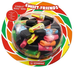 STABILO BOSS MINI (ΜΙΝΙ) SWEET FRIENDS ΠΟΠ ΚΟΡΝ ΚΙΤΡΙΝΟ