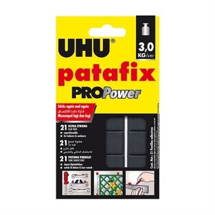 UHU PATAFIX PROPOWER ΚΑΤΑΛΛΗΛΟ ΓΙΑ ΒΑΡΟΣ ΜΕΧΡΙ 3kg ΑΝΑ 6τεμ ΑΥΤΟΚΟΛΛΗΤΑ ΣΕ ΜΟΡΦΗ ΠΛΑΣΤΕΛΙΝΗΣ (21τεμ ΣΥΝΟΛΙΚΑ) G12 40790 64256