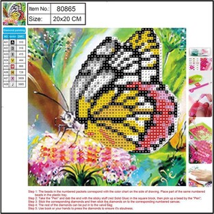 CENTRUM DIAMOND PAINTING KIT 5D (ΧΑΝΤΡΕΣ) 20x20cm ΠΕΤΑΛΟΥΔΑ 80865