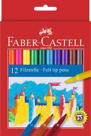 FABER CASTELL ΜΑΡΚΑΔΟΡΟΙ ΛΕΠΤΟΙ 12 ΧΡΩΜΑΤΑ 554212