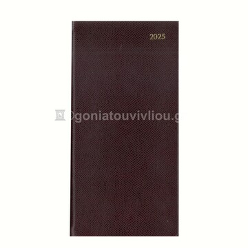 2025 ΗΜΕΡΟΛΟΓΙΟ ΑΤΖΕΝΤΑ LETTS ΕΒΔΟΜΑΔΙΑΙΟ 9x17cm LEGACY SLIM BURGUNDY 25081651