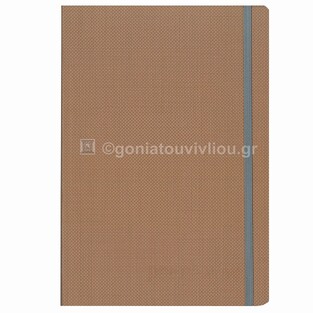 PREMIUM ΣΗΜΕΙΩΜΑΤΑΡΙΟ ΒΙΒΛΙΟΔΕΤΗΜΕΝΟ 17x25cm ΜΕ ΓΡΑΜΜΕΣ ΚΑΦΕ 40579