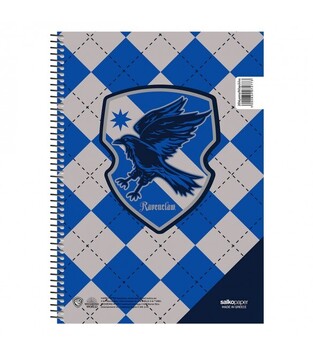 SALKO ΤΕΤΡΑΔΙΟ ΣΠΙΡΑΛ A4 (21x29,7cm) 2 ΘΕΜΑΤΩΝ 60φ HARRY POTTER SCHOOL PRIDE RAVENCLAW 7277