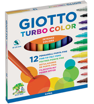 GIOTTO ΜΑΡΚΑΔΟΡΟΙ ΛΕΠΤΟΙ TURBO COLOR 12 ΧΡΩΜΑΤΑ 071400