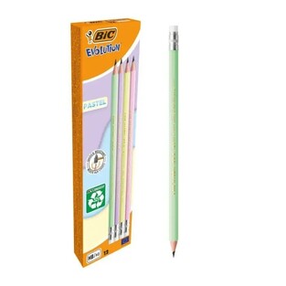 BIC EVOLUTION ΜΟΛΥΒΙ ΜΕ ΓΟΜΑ PASTEL 2HB 518306