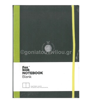 FLEXBOOK GLOBAL NOTEBOOK 17x24cm BLANK 96φ IVORY ΣΗΜΕΙΩΜΑΤΑΡΙΟ ΛΑΧΑΝΙ ΛΙΝΟΔΕΤΟ ΜΕ ΛΑΣΤΙΧΟ ΧΩΡΙΣ ΓΡΑΜΜΕΣ 2100002