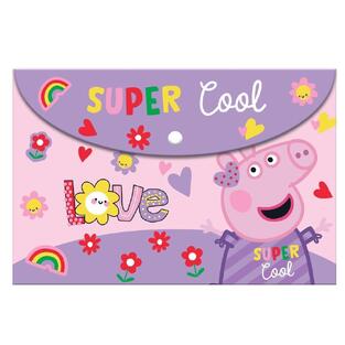 ΦΑΚΕΛΟΣ ΜΕ ΚΟΥΜΠΙ ΠΛΑΣΤΙΚΟΣ A4 (21x29,7cm) PEPPA PIG SUPER COOL LOVE 482805