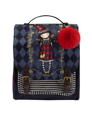 SANTORO GORJUSS ΤΣΑΝΤΑ ΠΛΑΤΗΣ ΒΟΛΤΑΣ CIRCUS VELVET RUCKSACK CIRCUS HARLEQUIN 985GJ03