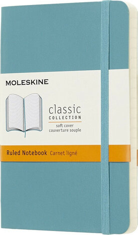 MOLESKINE ΣΗΜΕΙΩΜΑΤΑΡΙΟ POCKET (9x14cm) SOFT COVER REEF BLUE RULED NOTEBOOK (ΡΙΓΕ)