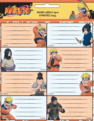 GIM ΕΤΙΚΕΤΕΣ ΤΕΤΡΑΔΙΩΝ 2τεμ NARUTO 77590046