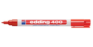 EDDING 400 ΜΑΡΚΑΔΟΡΑΚΙ ΑΝΕΞΙΤΗΛΟ 1MM ΚΟΚΚΙΝΟ 2