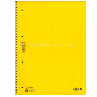 SKAG ΤΕΤΡΑΔΙΟ ΣΠΙΡΑΛ A4 (21x29,7cm) 2 ΘΕΜΑΤΩΝ 60φ ΠΡΕΣΠΑΝ STYLE ΠΕΡΦΟΡΕ ΜΕ ΤΡΥΠΕΣ ΚΙΤΡΙΝΟ 124867