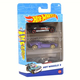 MATTEL ΑΥΤΟΚΙΝΗΤΑΚΙΑ HOT WHEELS ΣΕΤ 3τεμ ΜΑΥΡΟ ΜΩΒ ΜΑΥΡΟ K5904