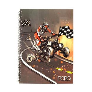 POLO ΤΕΤΡΑΔΙΟ ΣΠΙΡΑΛ A4 (21x29,7cm) 4 ΘΕΜΑΤΩΝ 120φ QUAD BIKE ΓΟΥΡΟΥΝΑ 919011