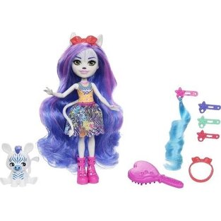 MATTEL ENCHANTIMALS GLAM PARTY ZEMIRAH ZEBRA AND GRAINY ΚΟΥΚΛΑ ΚΑΙ ΖΩΑΚΙ ΖΕΜΠΡΑ HNV28