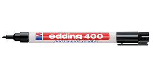 EDDING 400 ΜΑΡΚΑΔΟΡΑΚΙ ΑΝΕΞΙΤΗΛΟ ΣΤΡΟΓΓΥΛΗ ΜΥΤΗ 1.0mm ΜΑΥΡΟ