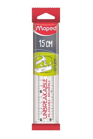 MAPED STUDY ΧΑΡΑΚΑΣ 15cm UNBREAKABLE (ΔΕΝ ΣΠΑΕΙ) ΔΙΑΦΑΝΟΣ