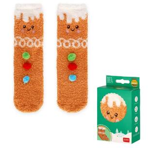 LEGAMI ΧΡΙΣΤΟΥΓΕΝΝΙΑΤΙΚΕΣ ΚΑΛΤΣΕΣ NON SLIP ITS A MATCH GINGERBREAD ADULT ONE SIZE CSXS0006