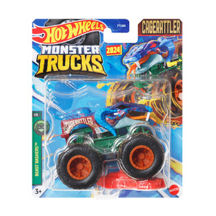 MATTEL HOT WHEELS MONSTER TRUCKS 2024 CAGERATTLER BEAST BASHERS FYJ44