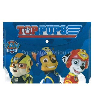 GIM ΦΑΚΕΛΟΣ ΜΕ ΚΟΥΜΠΙ A4 PP ΠΛΑΣΤΙΚΟΣ PAW PATROL 33413580