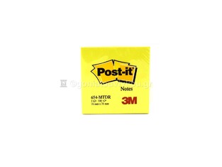 3M POST IT ΑΥΤΟΚΟΛΛΗΤΑ ΧΑΡΤΑΚΙΑ 654 MTDR DREAM COLOR 7,6x7,6cm 100φ ΚΙΤΡΙΝΟ