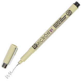 SAKURA PIGMA MICRON 49 ΜΑΡΚΑΔΟΡΑΚΙ ΣΧΕΔΙΟΥ 0,1mm ΜΑΥΡΟ