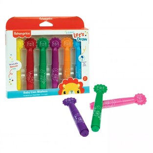 FISHER PRICE LETS DRAW ΟΙ ΠΡΩΤΟΙ ΜΟΥ ΜΑΡΚΑΔΟΡΟΙ ΛΙΟΝΤΑΡΑΚΙ 6 ΧΡΩΜΑΤΑ 32100008