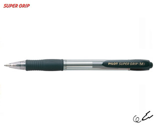 PILOT ΣΤΥΛΟ SUPER GRIP MEDIUM 1.0mm ΜΑΥΡΟ