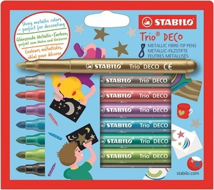 STABILO TRIO DECO ΜΕΤΑΛΙΖΕ ΜΑΡΚΑΔΟΡΟΙ ΖΩΓΡΑΦΙΚΗΣ 377/8