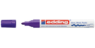 EDDING 750 ΜΑΡΚΑΔΟΡΟΣ ΑΝΕΞΙΤΗΛΟΣ ΛΑΔΙΟΥ PAINT MARKER 2MM ΜΩΒ 8