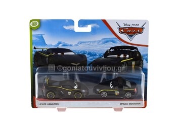 MATTEL ΑΥΤΟΚΙΝΗΤΑΚΙΑ DISNEY CARS LEWIS HAMILTON BRUCE BOXMANN ΣΕΤ 2τεμ DXV99 GKB78 86100174