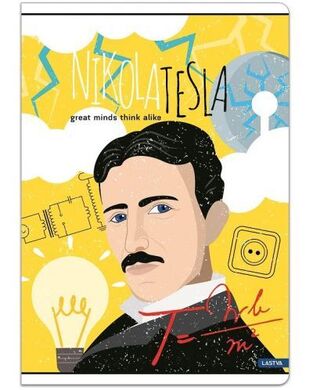 LASTVA ΤΕΤΡΑΔΙΟ ΚΑΡΦΙΤΣΑ A4 (21x29,7cm) 52φ GREAT MINDS NIKOLA TESLA 33108