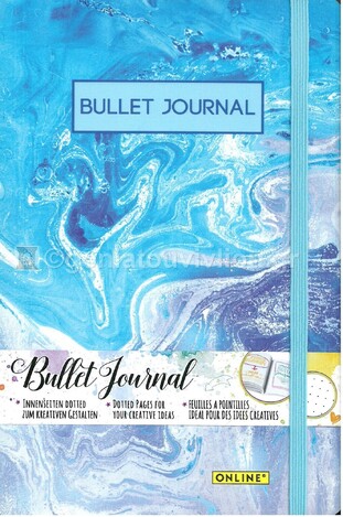 ONLINE ΣΗΜΕΙΩΜΑΤΑΡΙΟ BULLET JOURNAL ΜΕ ΤΕΛΕΙΕΣ ΚΑΙ ΛΑΣΤΙΧΟ 14x21cm 96φ 90gr ΓΑΛΑΖΙΟ 02250