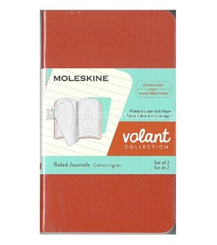 MOLESKINE ΣΗΜΕΙΩΜΑΤΑΡΙΟ VOLANT XSMALL (6.5x10.5cm) SOFT COVER CORAL ORANGE AQUA BLUE RULED NOTEBOOK (ΣΕΤ ΤΩΝ ΔΥΟ) (ΡΙΓΕ)