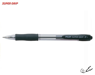 PILOT ΣΤΥΛΟ SUPER GRIP FINE 0.7mm ΜΑΥΡΟ