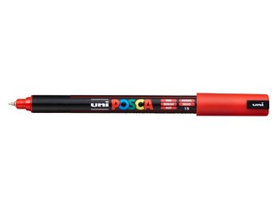 POSCA ΜΑΡΚΑΔΟΡΟΣ ΛΕΠΤΟΣ PC1MR 0.7mm ΚΟΚΚΙΝΟ (RED)