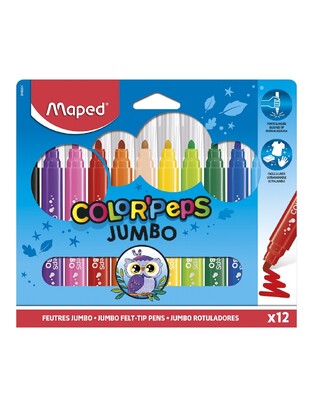 MAPED COLOR PEPS MAXI ΜΑΡΚΑΔΟΡΟΙ ΧΟΝΤΡΟΙ SPECIAL EDITION WASHABLE 12 ΧΡΩΜΑΤΑ 846901