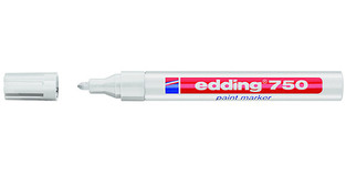 EDDING 750 ΜΑΡΚΑΔΟΡΟΣ ΑΝΕΞΙΤΗΛΟΣ ΛΑΔΙΟΥ PAINT MARKER ΛΕΥΚΟ No49