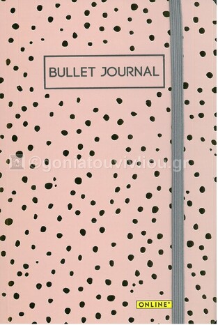 ONLINE ΣΗΜΕΙΩΜΑΤΑΡΙΟ BULLET JOURNAL ΜΕ ΤΕΛΕΙΕΣ ΚΑΙ ΛΑΣΤΙΧΟ 14x21cm 96φ 90gr ΡΟΖ 70042