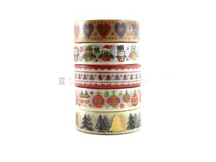 GLOBAL GIFT MASKING TAPE ΑΥΤΟΚΟΛΛΗΤΗ ΤΑΙΝΙΑ ΧΕΙΡΟΤΕΧΝΙΑΣ 15MM Χ 10M ΧΡΙΣΤΟΥΓΕΝΝΙΑΤΙΚΗ 980324