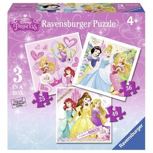 (ΠΡΟΣΦΟΡΑ -40%) RAVENSBURGER ΠΑΖΛ 3 ΣΕ 1 (25/36/49 ΤΕΜΑΧΙΩΝ) ΠΡΙΓΚΙΠΙΣΣΕΣ 07008