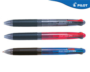 PILOT ΣΤΥΛΟ 4ΧΡΩΜΟ FEED GP4 ΔΙΑΦΑΝΕΣ ΜΑΥΡΟ MEDIUM 1.0mm 35R