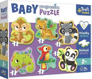 TREFL PRIMO ΠΑΖΛ  2 / 3 / 4 / 5 / 6τεμ BABY PROGRESSIVE EXOTIC ANIMALS 44005