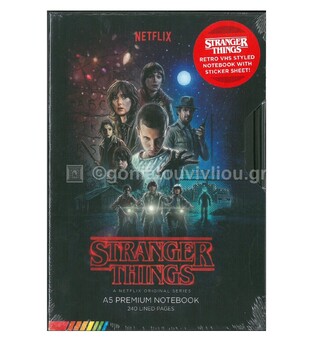 ΣΗΜΕΙΩΜΑΤΑΡΙΟ ΒΙΒΛΙΟΔΕΤΗΜΕΝΟ STRANGER THINGS (ΤΗΛΕΟΠΤΙΚΗ ΣΕΙΡΑ ΤΟΥ NETFLIX) 14X21 Α5 ΜΕ ΓΡΑΜΜΕΣ 120Φ SR72775