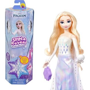 MATTEL ΚΟΥΚΛΑ FROZEN SPIN AND REVEAL ΕΛΣΑ HTG25