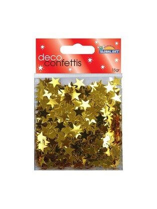 GLOBAL GIFT DECO CONFETTIS ΠΟΥΛΙΕΣ ΑΣΤΕΡΙΑ ΧΡΥΣΑ 15gr 360001