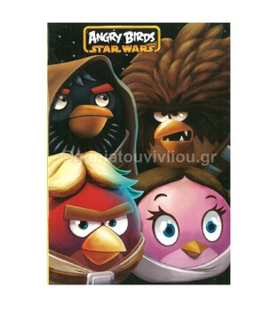 GIM ΤΕΤΡΑΔΙΟ ΚΑΡΦΙΤΣΑ 17Χ25 ANGRY BIRDS STAR WARS 40Φ 33522400