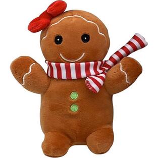 LUNA TOYS ΛΟΥΤΡΙΝΟ ΧΡΙΣΤΟΥΓΕΝΝΙΑΤΙΚΟ 14cm JINGLE FRIENDS ΜΠΙΣΚΟΤΟ GINGERBREAD 622823