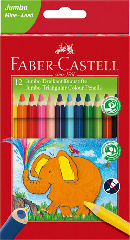 FABER CASTELL ΞΥΛΟΜΠΟΓΙΕΣ EXTRA JUMBO 12 ΧΡΩΜΑΤΑ 116501